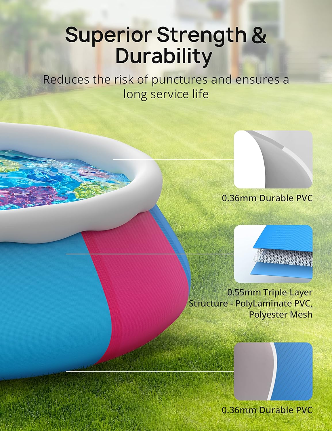 Inflatable Swimming Pool (10ft x 30in)