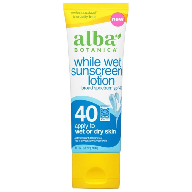 Alba Botanica While Wet Suncreen Lotion 3oz