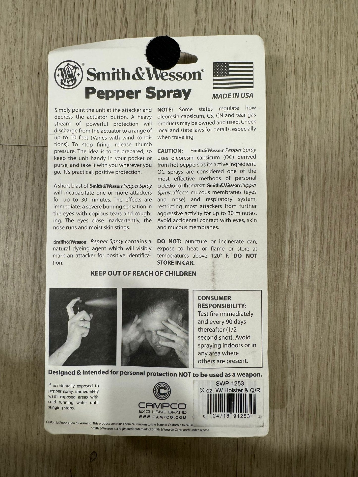 Smith and Wesson Pepper Spray with Holster