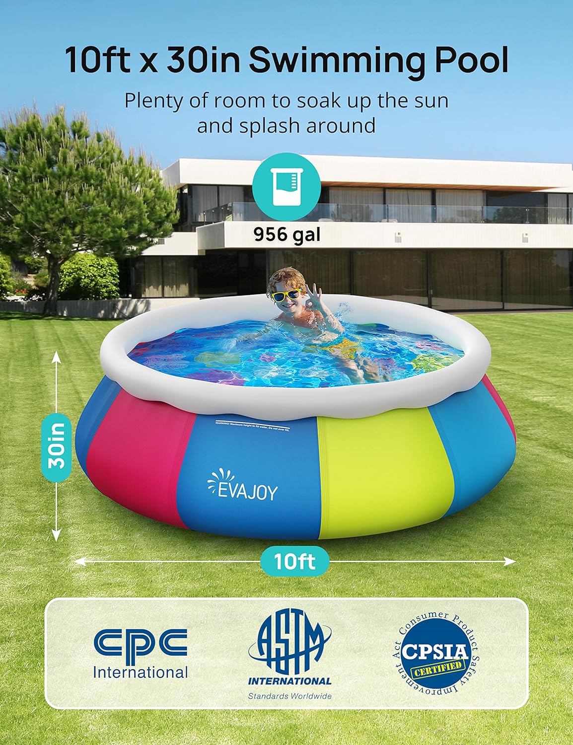 Inflatable Swimming Pool (10ft x 30in)