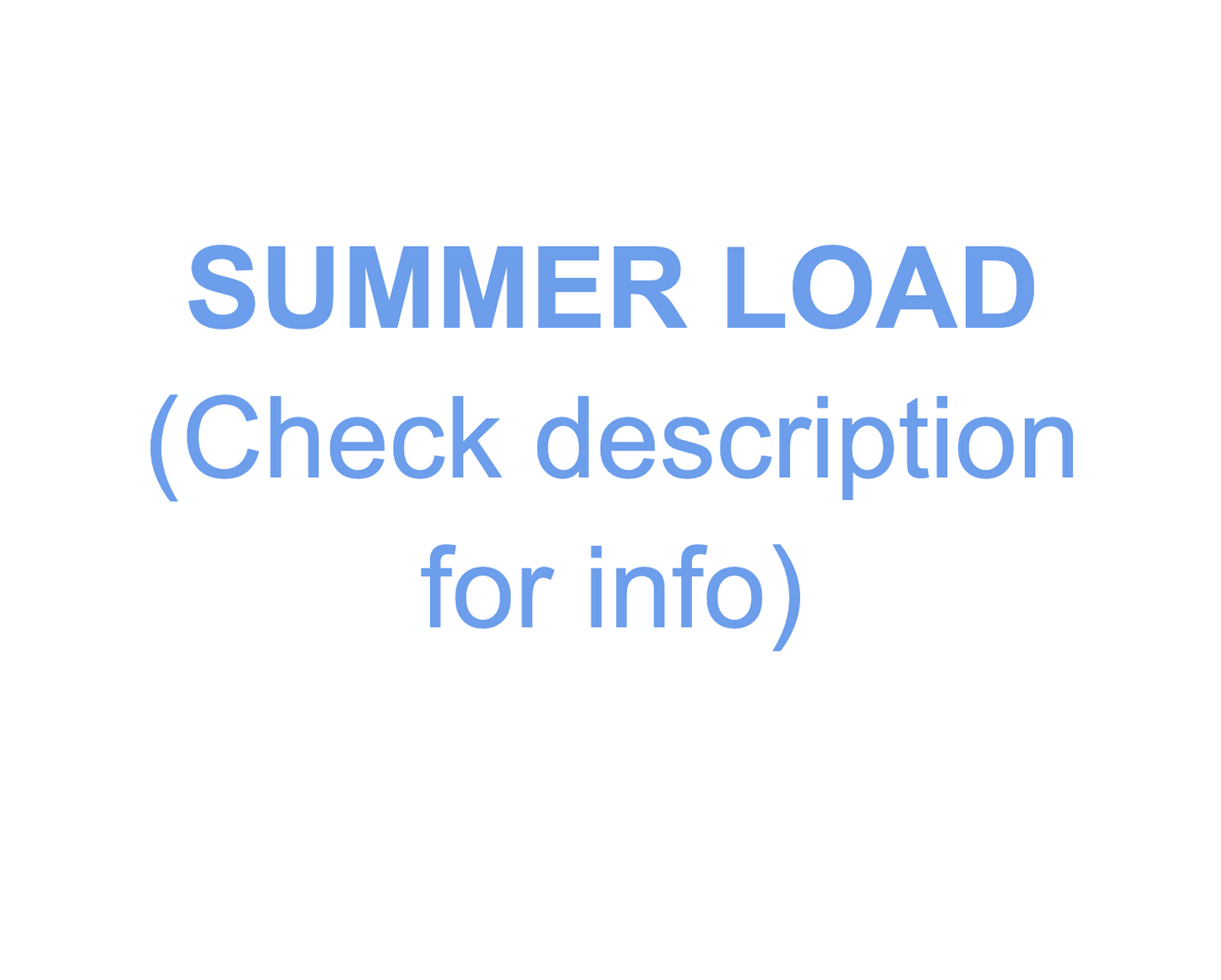 Summer Load
